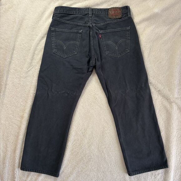 Levis 501 Men's Straight Fit/Straight Leg Jeans 34x25 Stretch Denim Casual - Picture 5 of 8